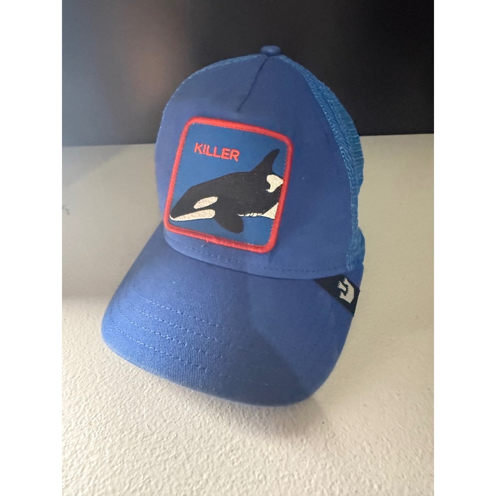 Goorin Bros The Farm Killer Whale Trucker Hat Blue Orca Snapback Cap One Size